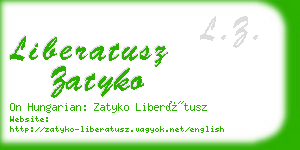 liberatusz zatyko business card